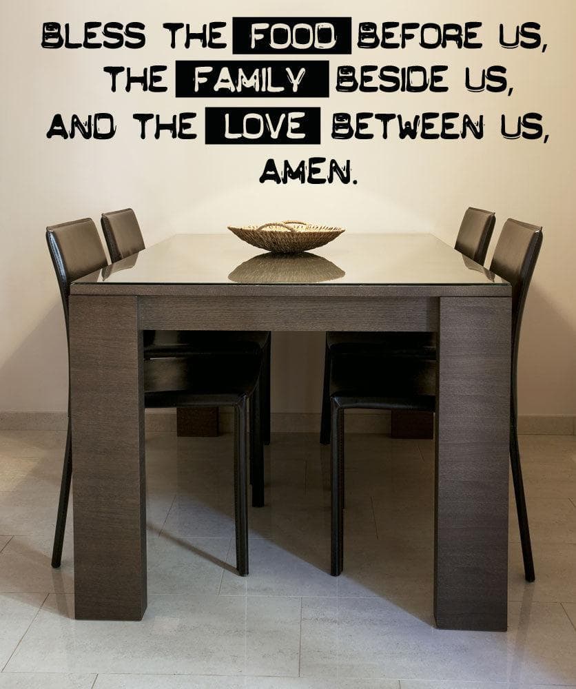 Vinyl Wall Decal Sticker Family Dinner Prayer #5192