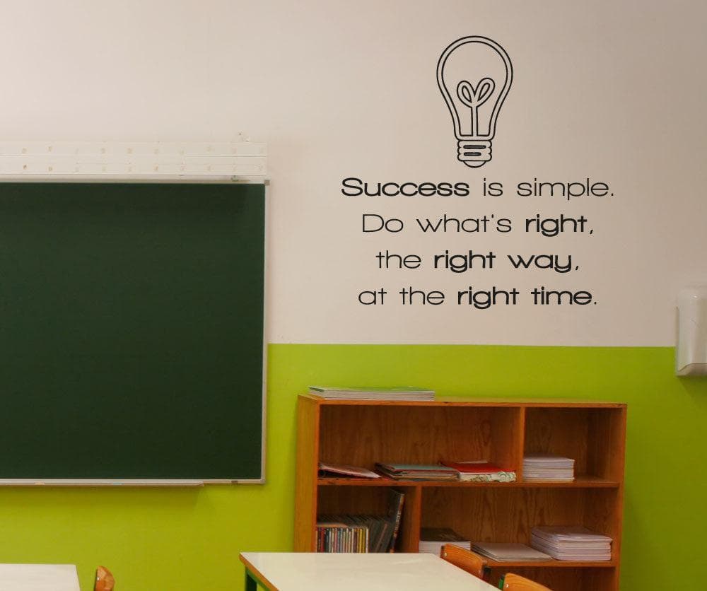 Vinyl Wall Decal Sticker Success is Simple #5198