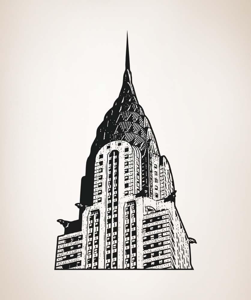 Vinyl Wall Decal Sticker The Chrysler Building #5199