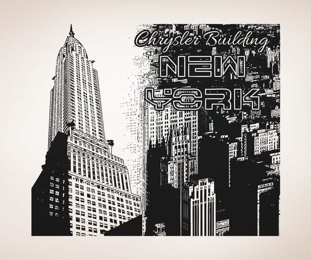 Vinyl Wall Decal Sticker New York Chrysler #5207