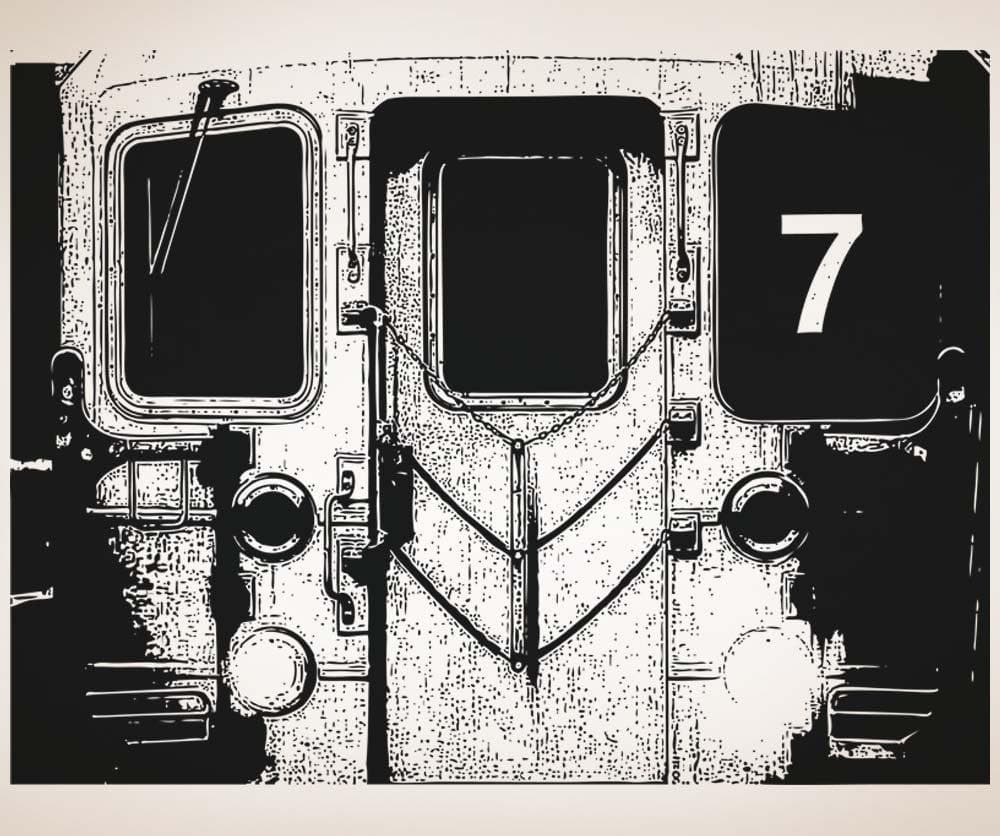 Vinyl Wall Decal Sticker Front of 7 Train #5210