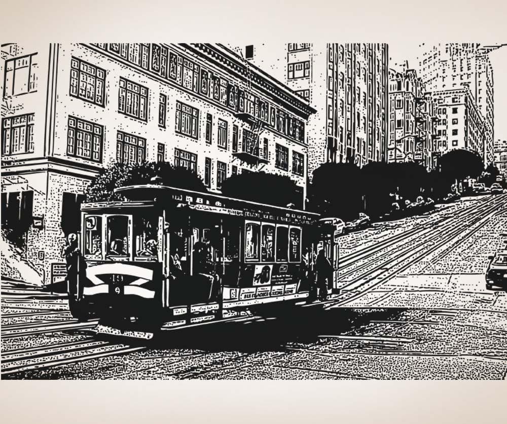 Vinyl Wall Decal Sticker Cable Car Ride #5219