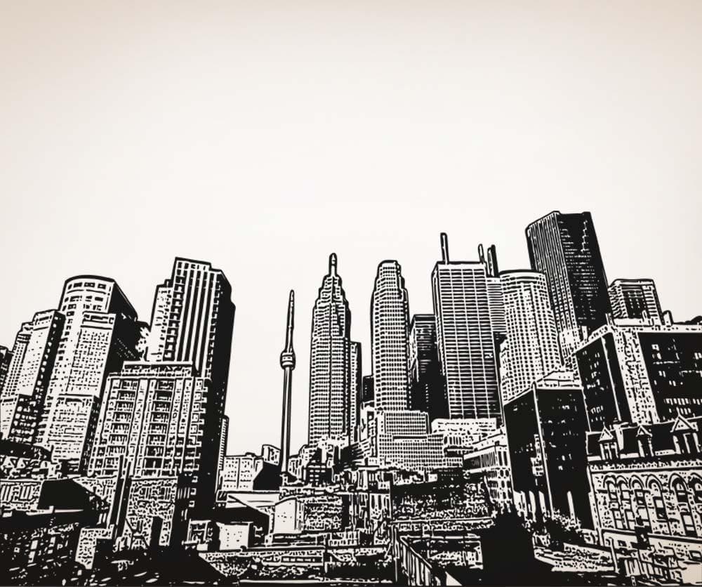 Toronto Buildings Vinyl Wall Decal Sticker. #5228
