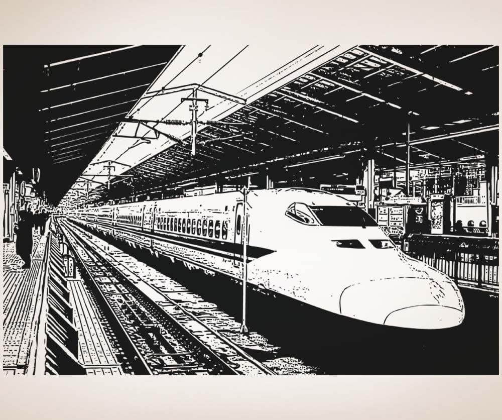 Vinyl Wall Decal Sticker Japanese Bullet Train #5239