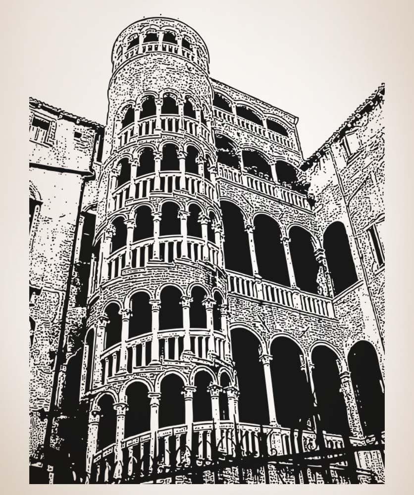 Vinyl Wall Decal Sticker Spiral Architecture #5247