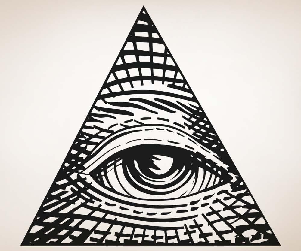 The Luminati Eye of Providence Wall Decal. #5260