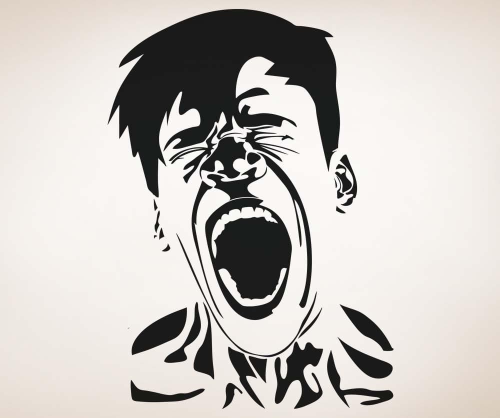 Vinyl Wall Decal Sticker Screaming Man #5279