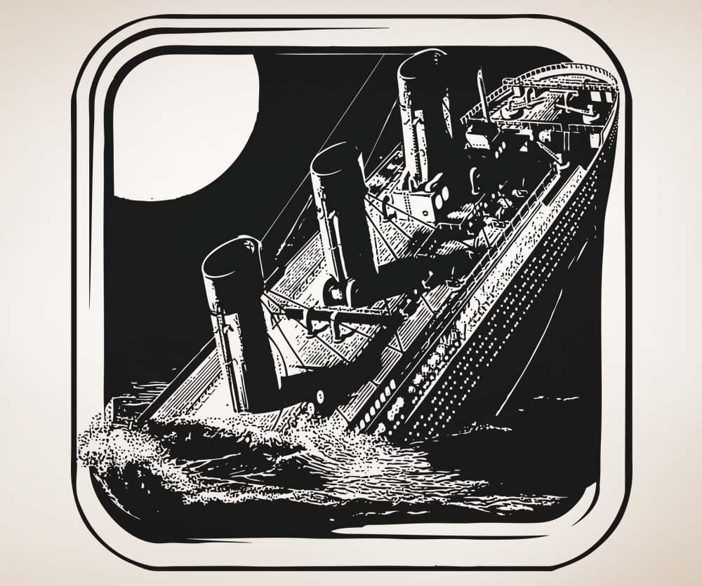 Vinyl Wall Decal Sticker Titanic Sinking #5284