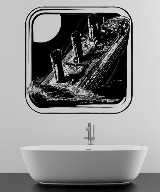 Vinyl Wall Decal Sticker Titanic Sinking #5284