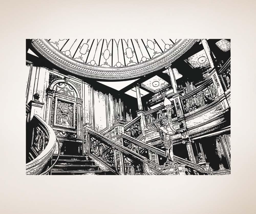 Titanic's Grand Staircase Wall Decal. #5286