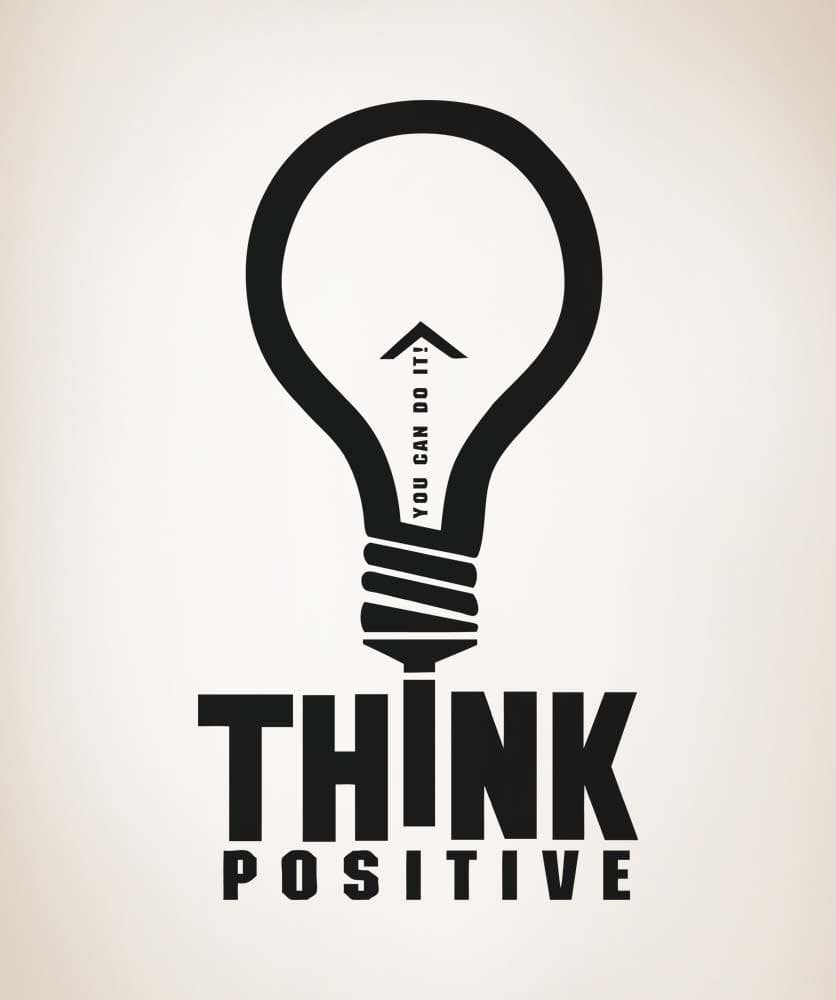 Think Positive, you can do it. Quote Vinyl Wall Decal Sticker #5296