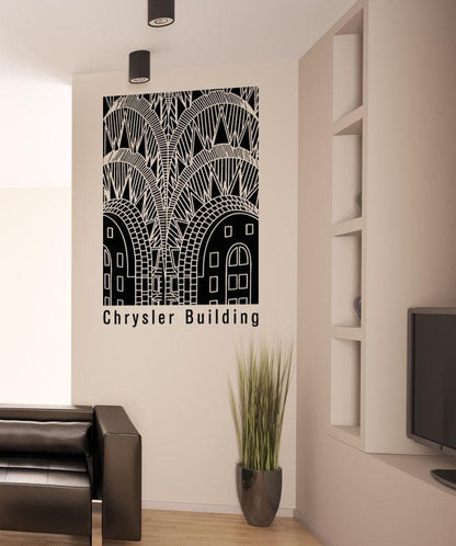 Chrysler Buildings Design Vinyl Wall Decal Sticker #5298