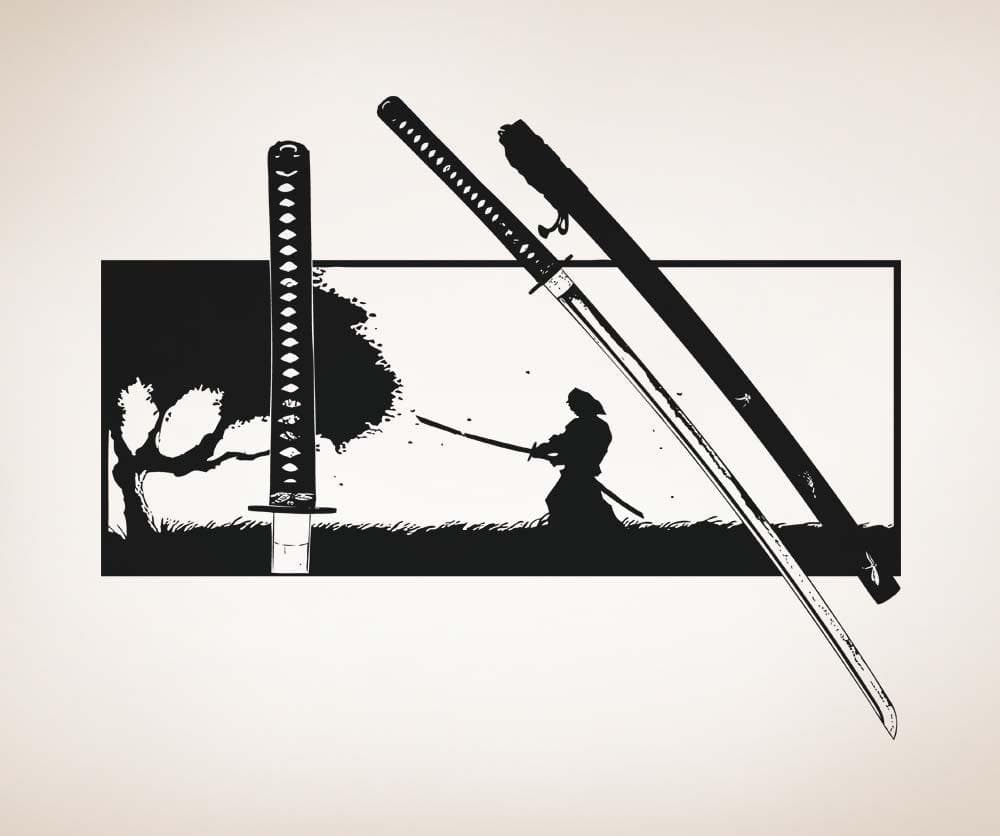 Vinyl Wall Decal Sticker Samurai Katana #5299
