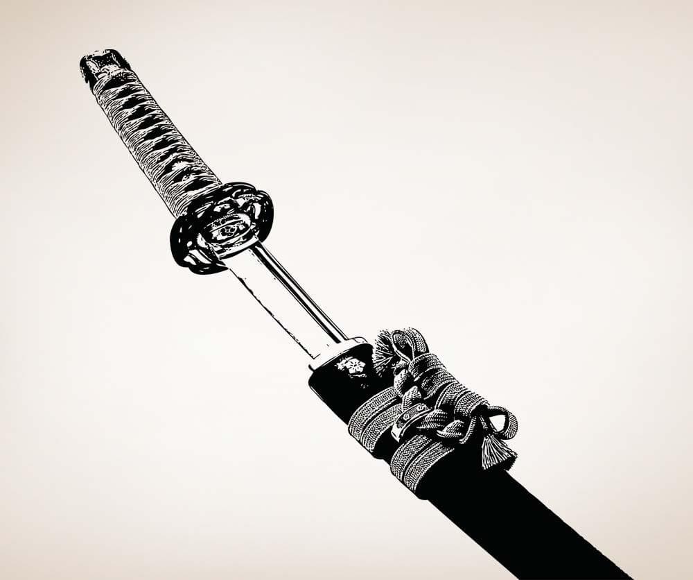 Vinyl Wall Decal Sticker Samurai Sword #5300