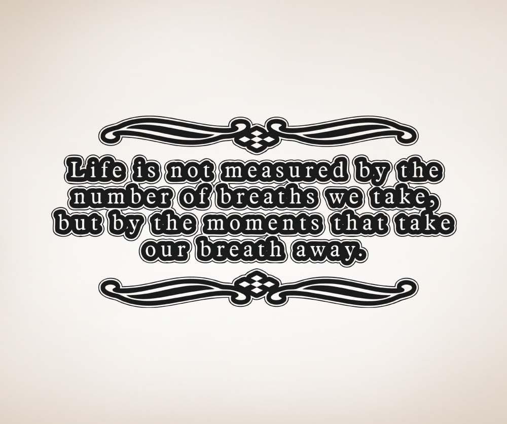 Vinyl Wall Decal Sticker Life Is Not Measured #5304