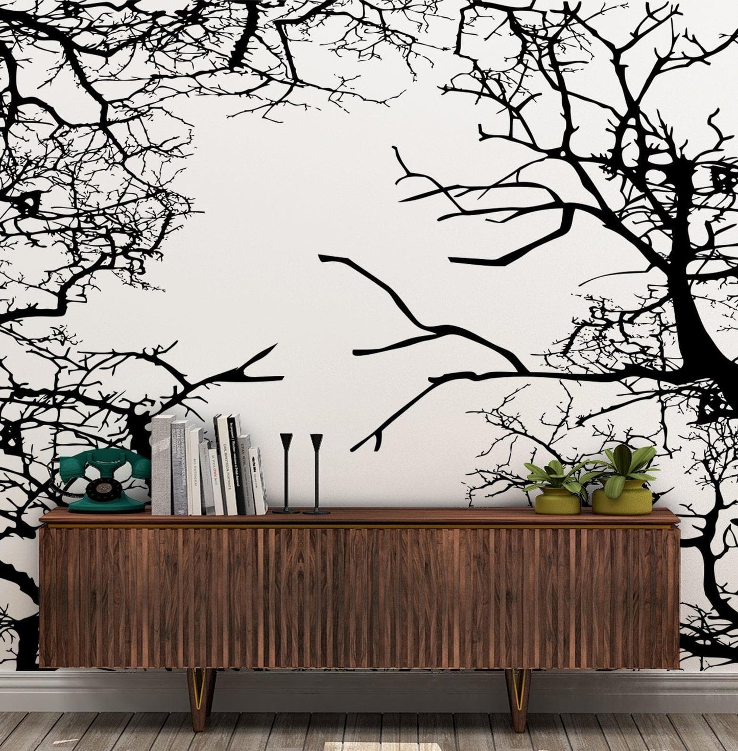 Tree Branches in a square pattern wall decal. #5308