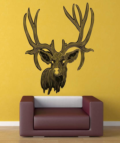 Vinyl Wall Decal Sticker Deer Line Art #5318