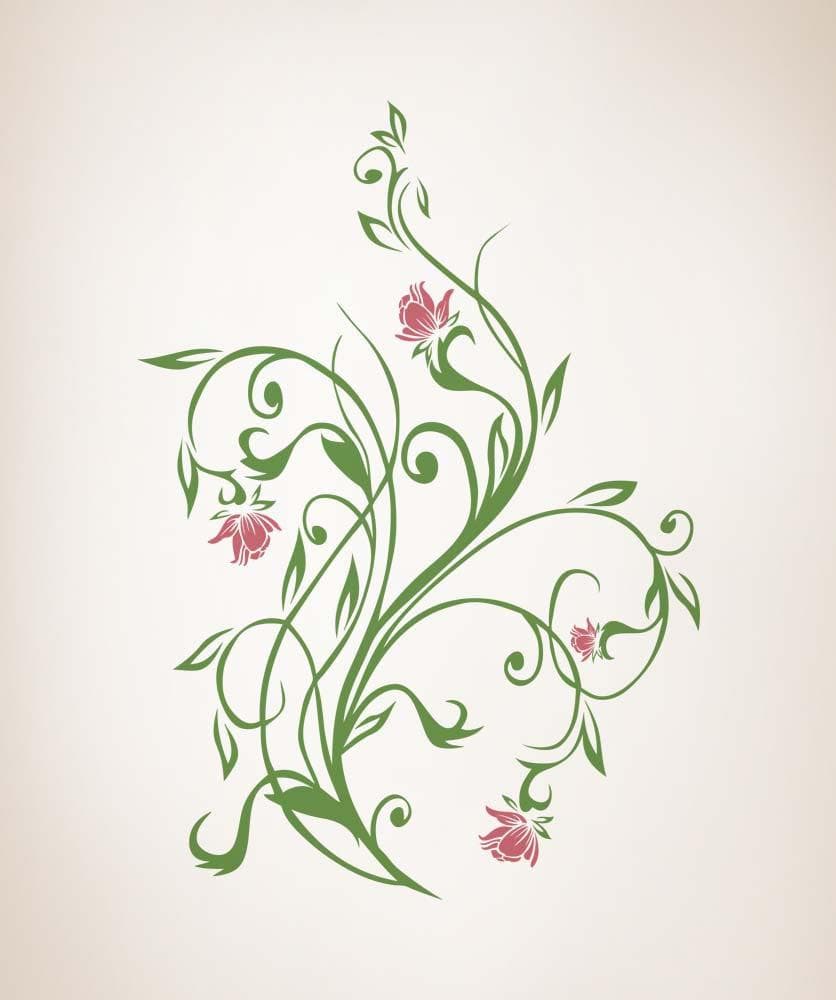 Vinyl Wall Decal Sticker Flower Vines #5321