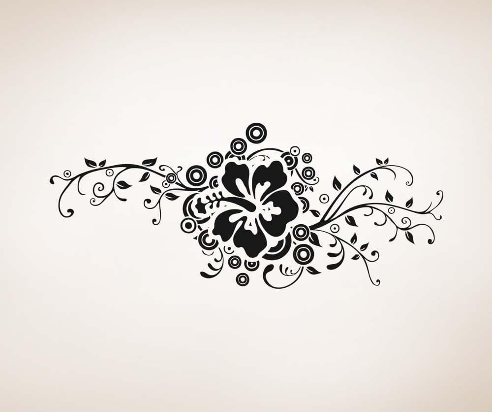 Vinyl Wall Decal Sticker Hibiscus Design #5325
