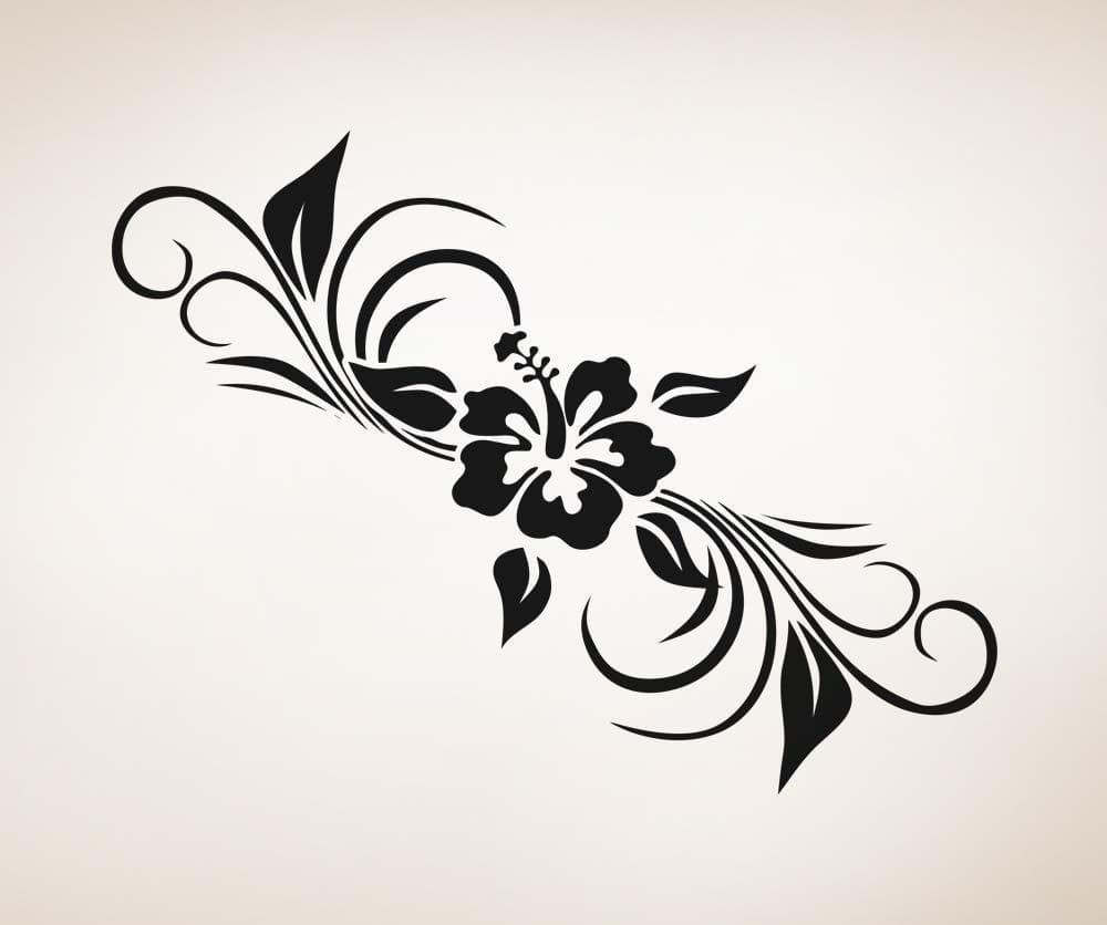 Vinyl Wall Decal Sticker Hibiscus Plant #5330
