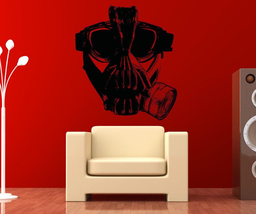 Vinyl Wall Decal Sticker Villain Gas Mask #5333