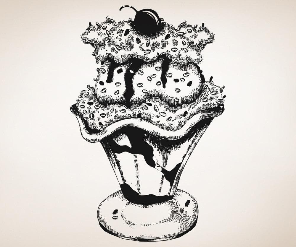 Vinyl Wall Decal Sticker Ice Cream Sundae #5340