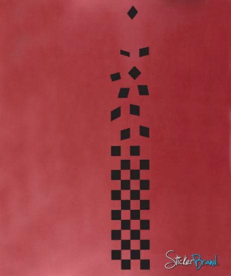 Vinyl Wall Decal Sticker Flying Checker Pattern #534