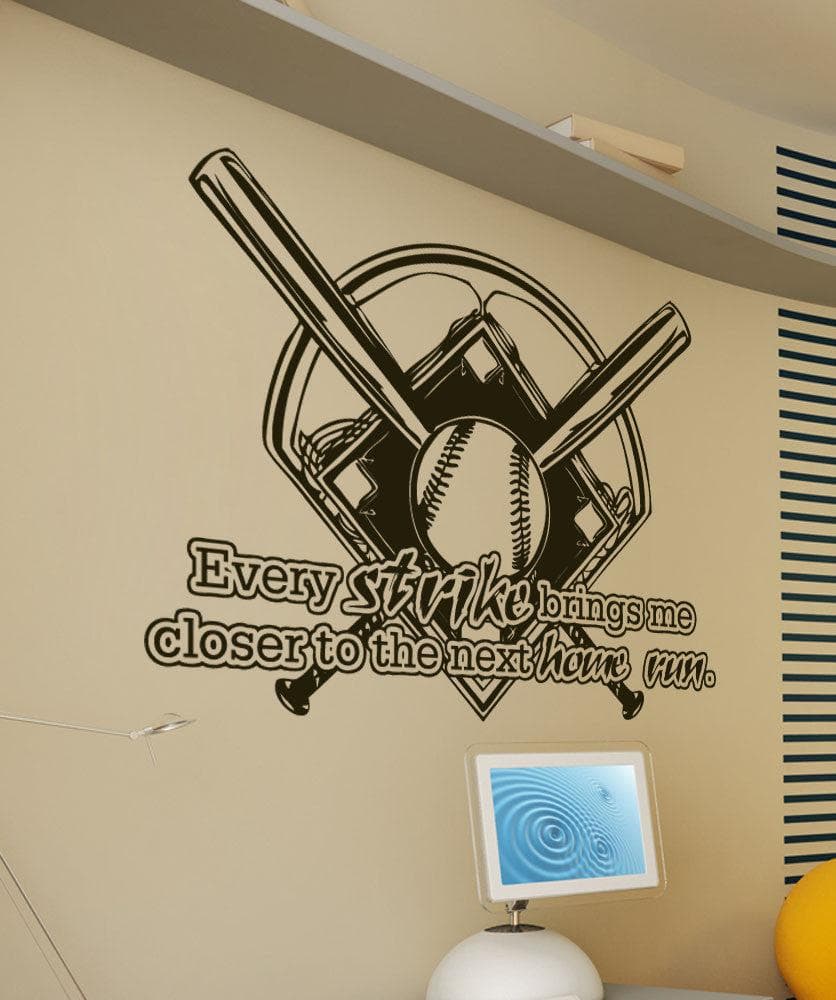 Vinyl Wall Decal Sticker Baseball Motivation #5367