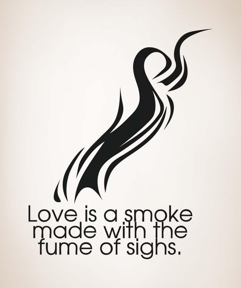 Vinyl Wall Decal Sticker Love Is A Smoke #5372