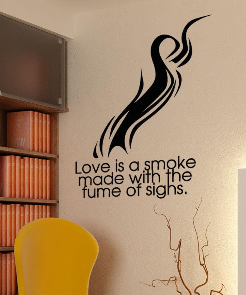 Vinyl Wall Decal Sticker Love Is A Smoke #5372