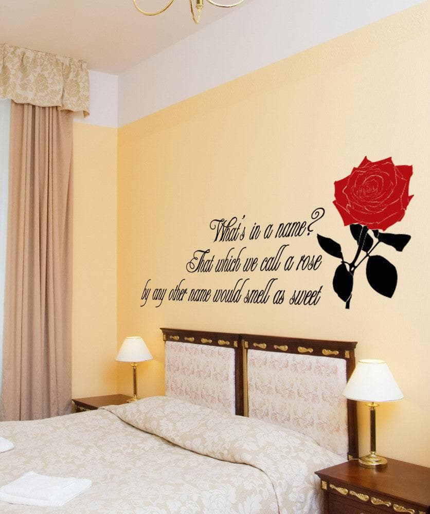 Romeo And Juliet Rose Quote Vinyl Wall Decal Sticker #5377