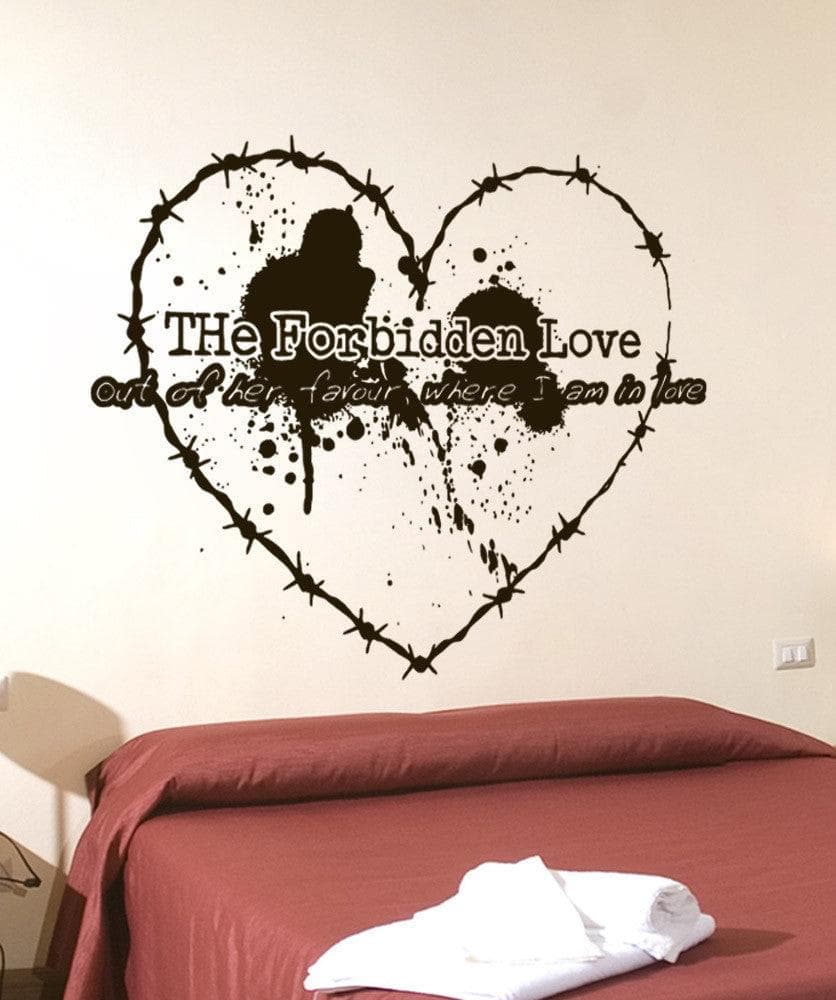 Vinyl Wall Decal Sticker Forbidden Love Quote #5378