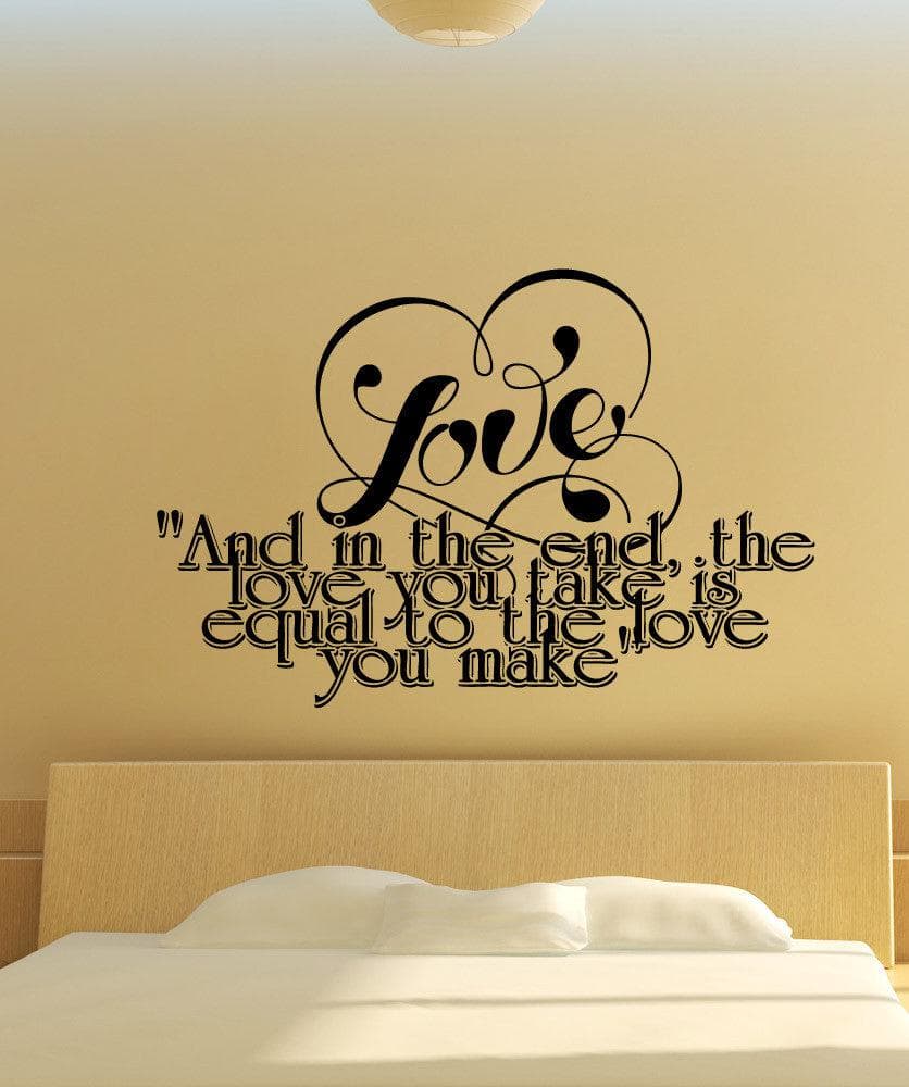 Vinyl Wall Decal Sticker Love Equal Phrase #5381