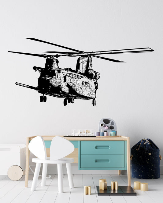 Military Chinook Helicopter MH-47G Vinyl Wall Decal Sticker. #5382