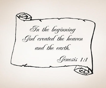 Bible Quote: In the Beginning God Created the Heaven and the Earth. Genesis 1:1 #5387