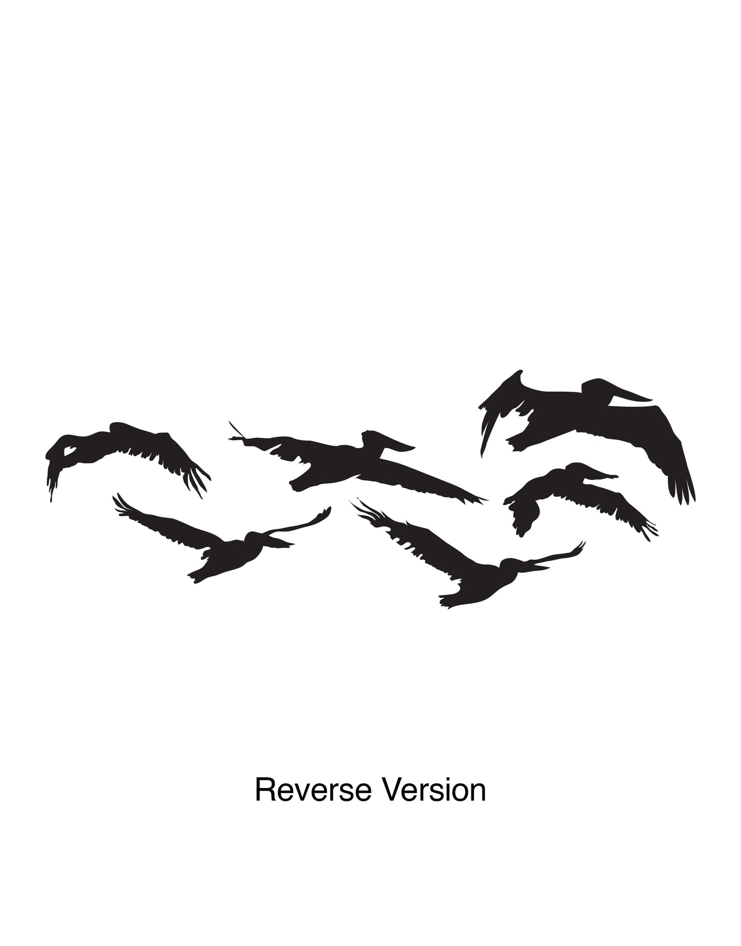 Pelicans in Flight Vinyl Wall Decal Sticker. #538