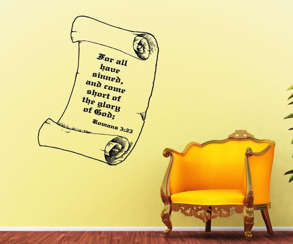 Vinyl Wall Decal Sticker Romans 3:23 #5391