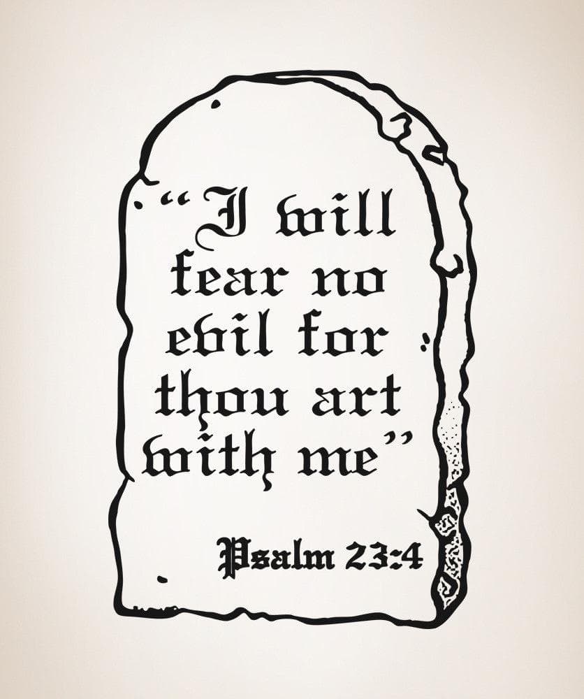 Vinyl Wall Decal Sticker I Will Fear No Evil #5392