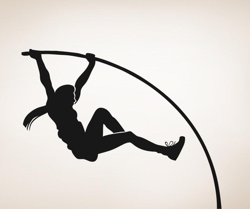 Vinyl Wall Decal Sticker Female Pole Vaulter #5394