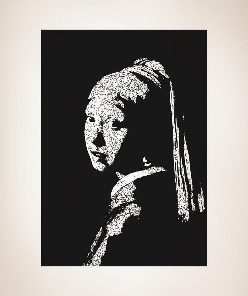 Vinyl Wall Decal Sticker Girl With Pearl Earring #5395