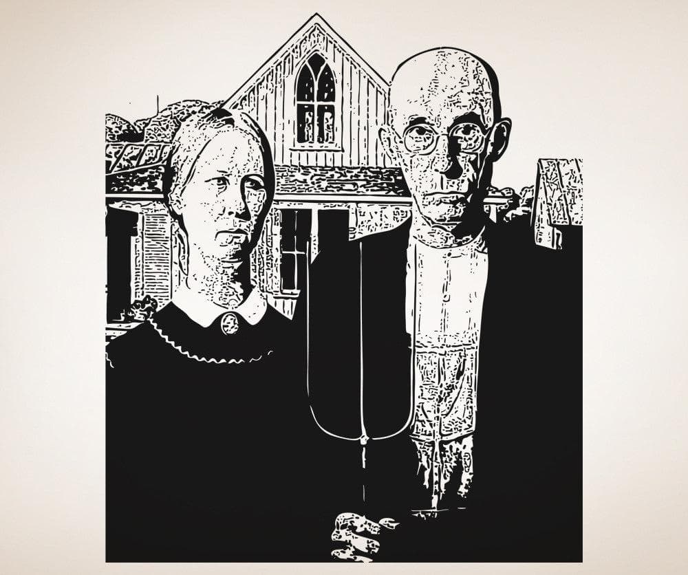 Vinyl Wall Decal Sticker American Gothic #5396