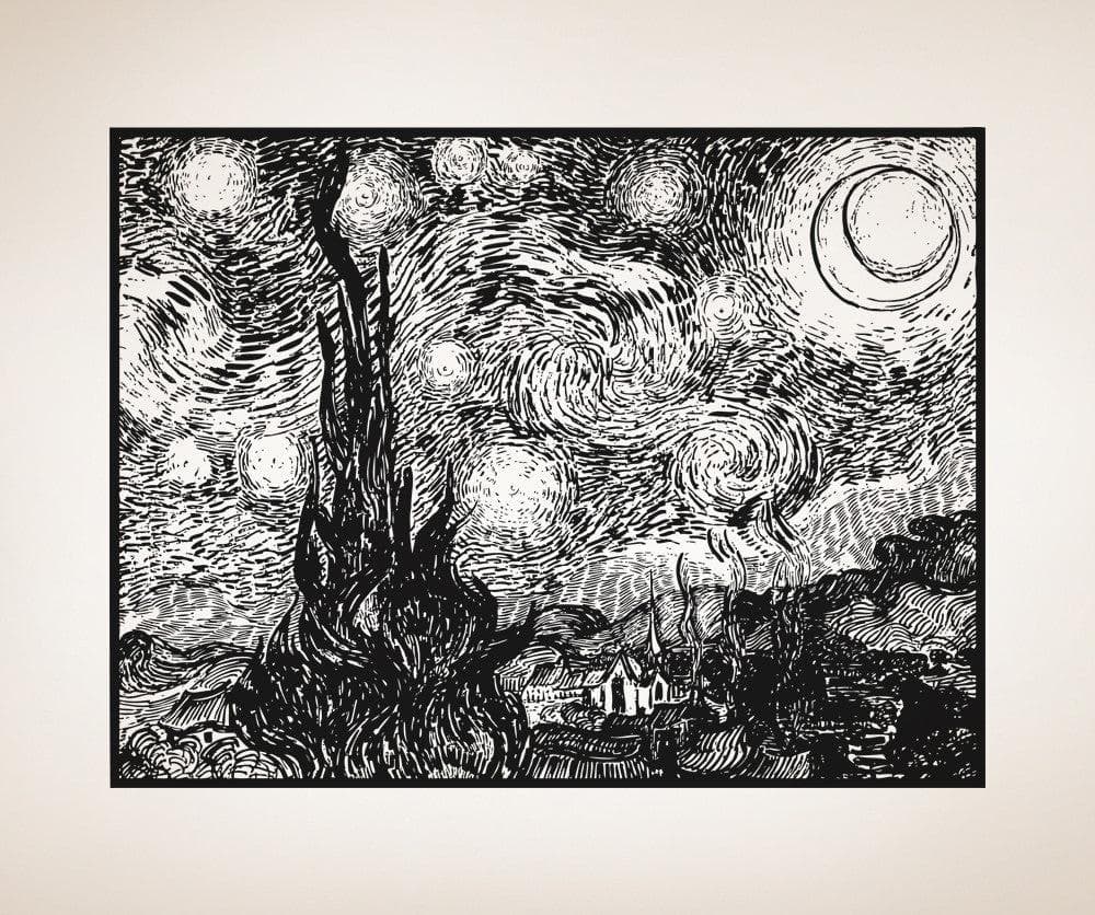 Vinyl Wall Decal Sticker Starry Night #5410
