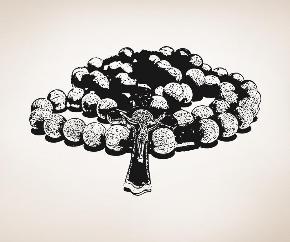 Vinyl Wall Decal Sticker Rosary Beads #5423