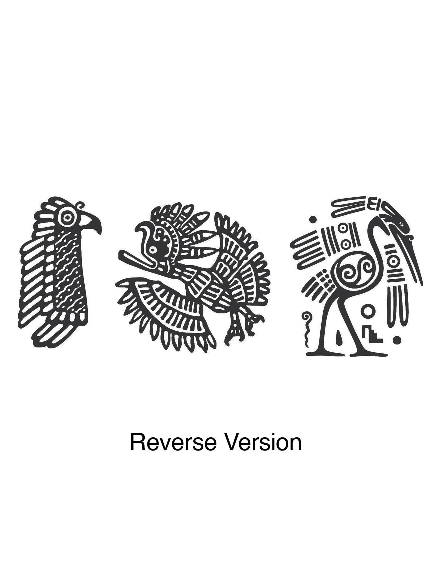 Mayan Bird Animal Symbols Vinyl Wall Decal Sticker. #542