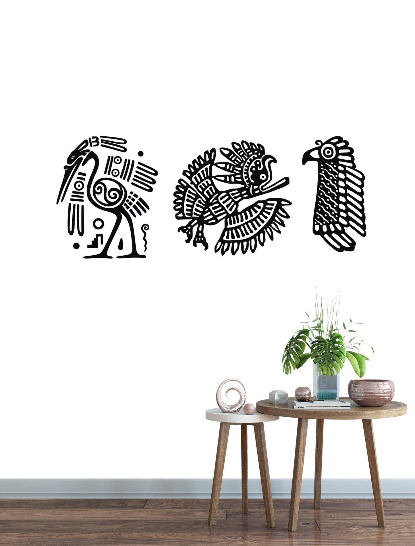 Mayan Bird Animal Symbols Vinyl Wall Decal Sticker. #542
