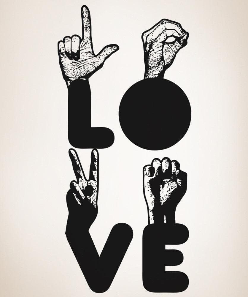 Vinyl Wall Decal Sticker L-O-V-E #5442