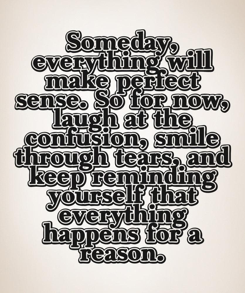 Vinyl Wall Decal Sticker Everything Happens For A Reason #5449