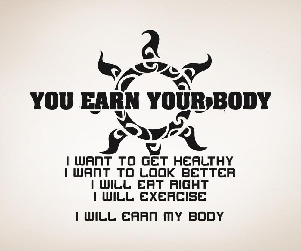 Vinyl Wall Decal Sticker Gym Motivation Quote #5456