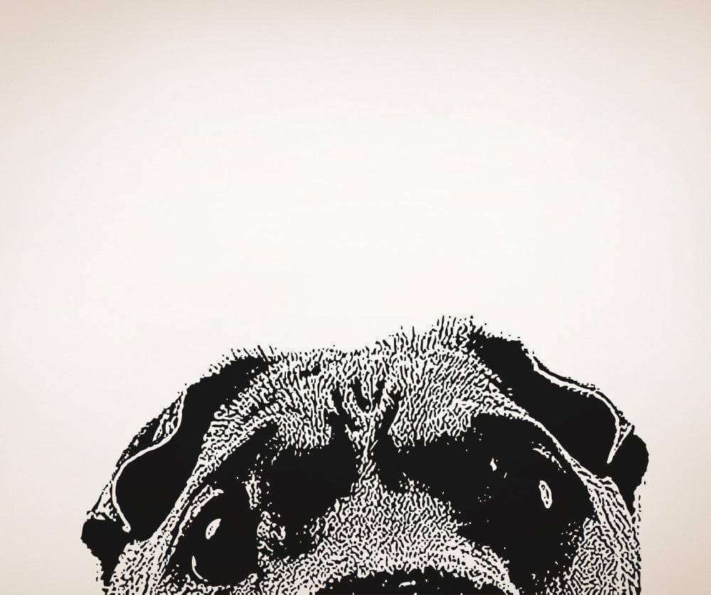 Vinyl Wall Decal Sticker Peeking Dog #5477