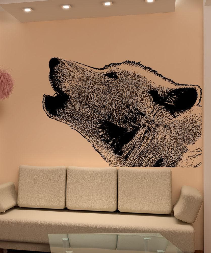 Vinyl Wall Decal Sticker Wolf Howling #5478